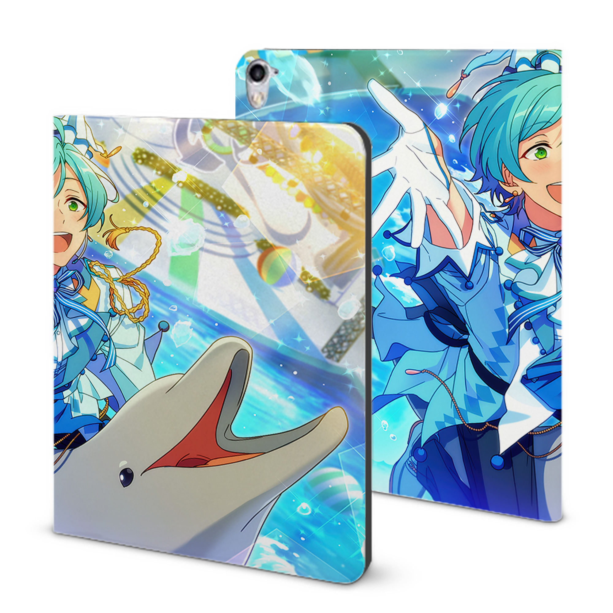 （画像用） あんさんぶるスターズ! Ensemble Stars IPad ケース ブック型 PUレザー TPU 耐衝撃 軽量 薄型 ペン収納なし 全面保護 IPad 各モデル対応